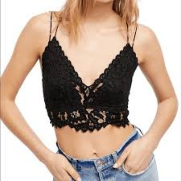NWT Intimately Free People Celine Bralette Black Size Small - Picture 2 of 6
